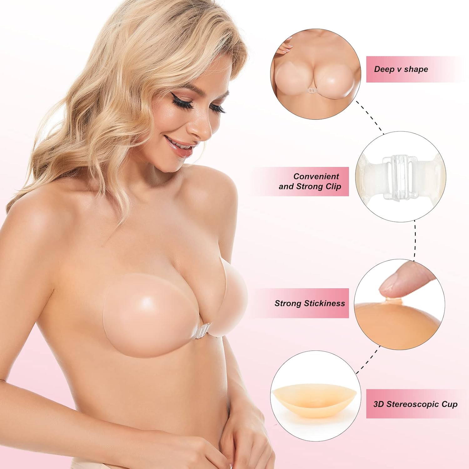 Strapless Bra Adhesive - Yapışkanlı Sütyen Push Up Yapışkanlı Sütyenler