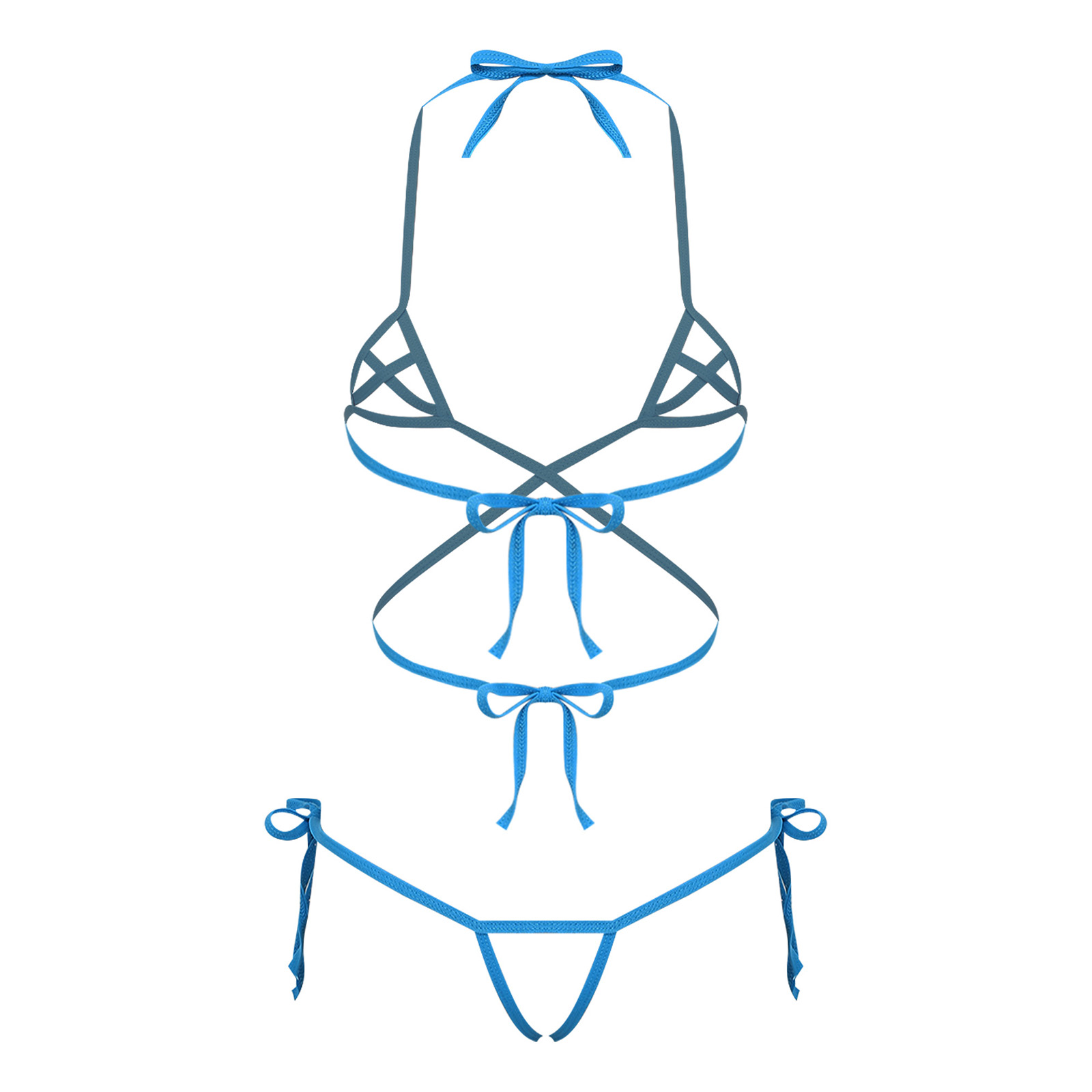 Lace Bralette Set - Bayan iç çamaşırı transparan bikini mayo