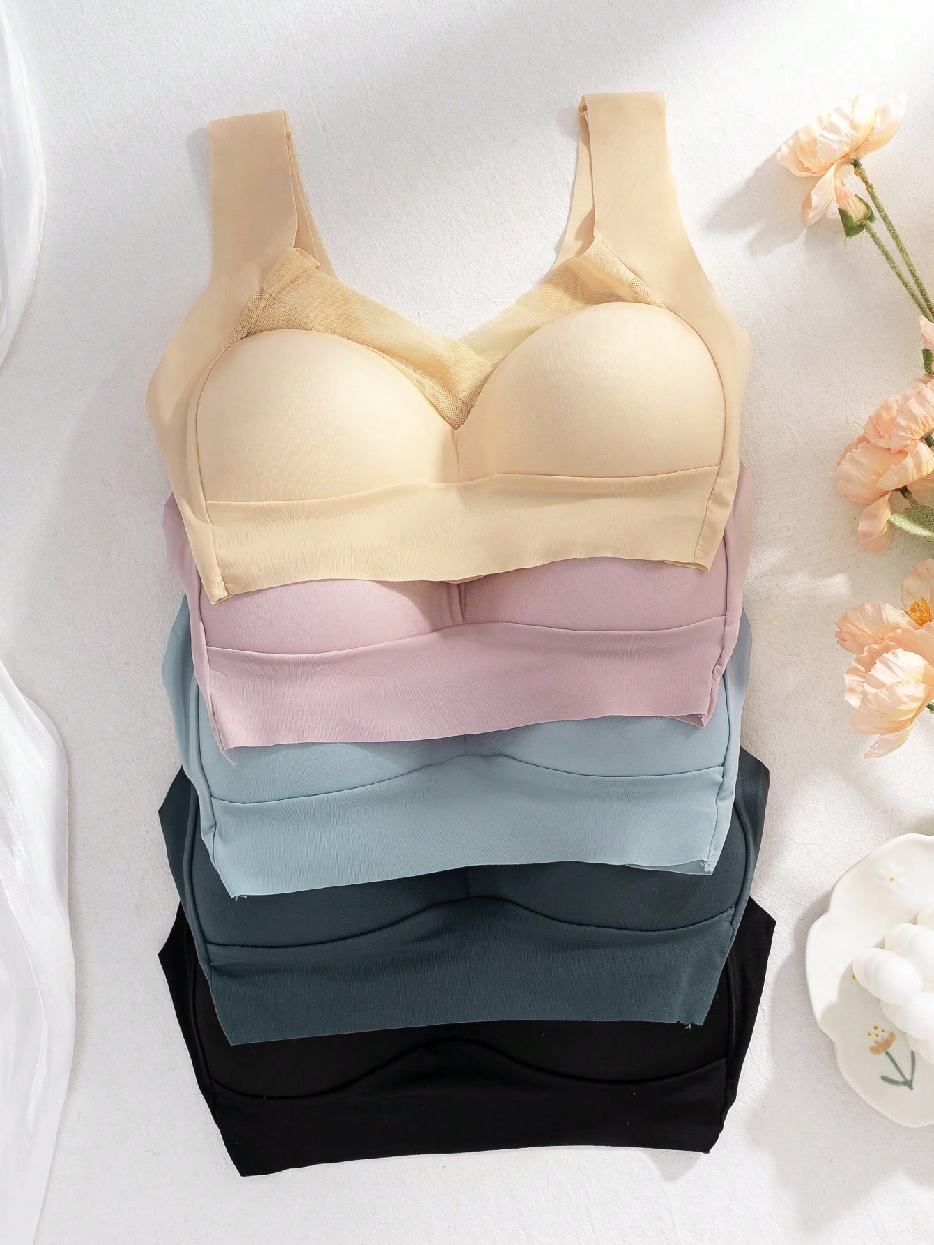 5 adet Kadın Dikişsiz Buz İpek - Sleep Bra Bralette incelemesi ve fiyatı