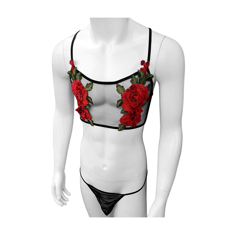 Seksi Nakış Erkek Şeffaf Örgü  - Sheer Mesh Bra incelemesi ve fiyatı